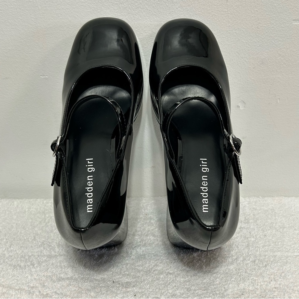 Madden Girl Chunky Platform Y2K Retro Mary Janes Womens Size 9 Black - Picture 10 of 14